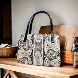 1325-Túi xách tay-Python skin handbag
