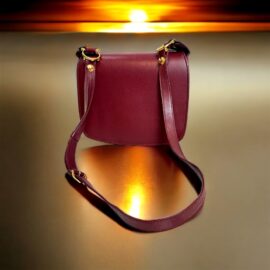 1384-Túi đeo chéo-CARTIER Must Leather Bordeaux crossbody bag-Đã sử dụng