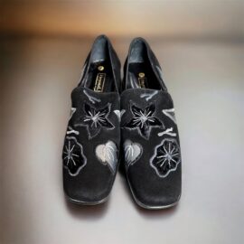 1241-Size 39.5-HEYRAUD Paris floral shoes-Giấy da nữ-Khá mới