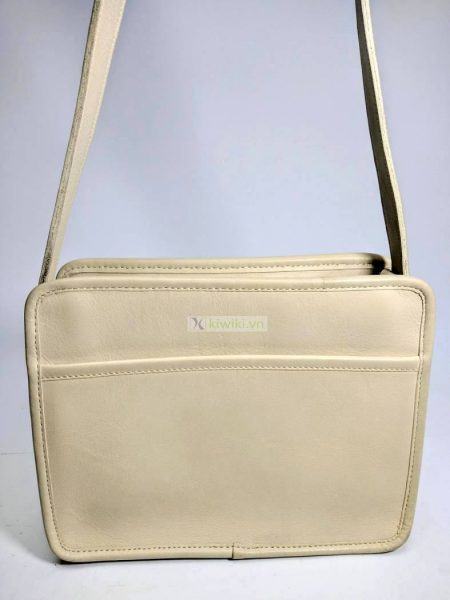 1478-Túi đeo chéo-COACH white leather crossbody bag4