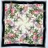 1025-Khăn-Yves Saint Laurent Floral vintage scarf (~76cm x 76cm)0