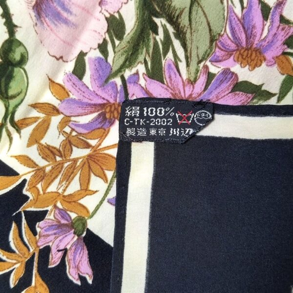 1025-Khăn lụa vuông-Yves Saint Laurent Floral scarf5