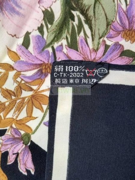 1025-Khăn-Yves Saint Laurent Floral vintage scarf (~76cm x 76cm)4