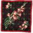 1027-Khăn lụa vuông-Nina Ricci Lily flower vintage scarf (~86cm x 86cm)-Khá mới0