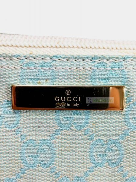 1489-Túi xách tay-GUCCI light blue monogram canvas pochette handbag4