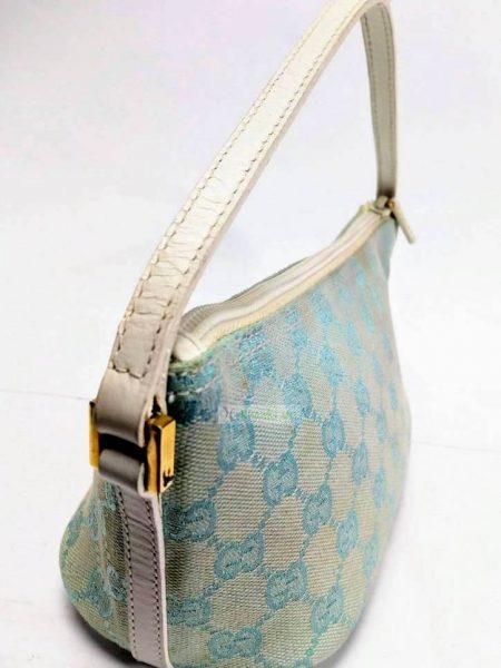 1489-Túi xách tay-GUCCI light blue monogram canvas pochette handbag7