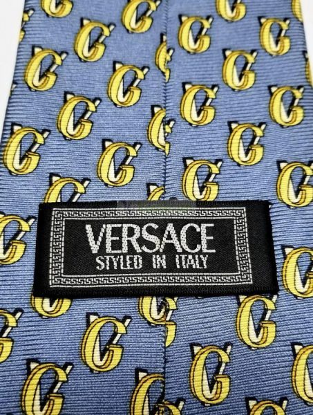 1153-Caravat-Versace Styled in Italy GV logo Tie3