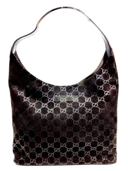 1494-Túi đeo vai-GUCCI Monogram Suede Shoulder bag0
