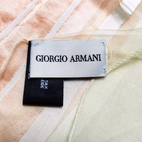 1029-Khăn lụa mỏng-Giorgio Armani Silk long scarf (~176cm x 65cm)-Gần như mới0