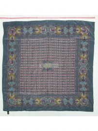1030-Khăn-Lancetti Gray vintage square scarf (~85cm x 85cm)
