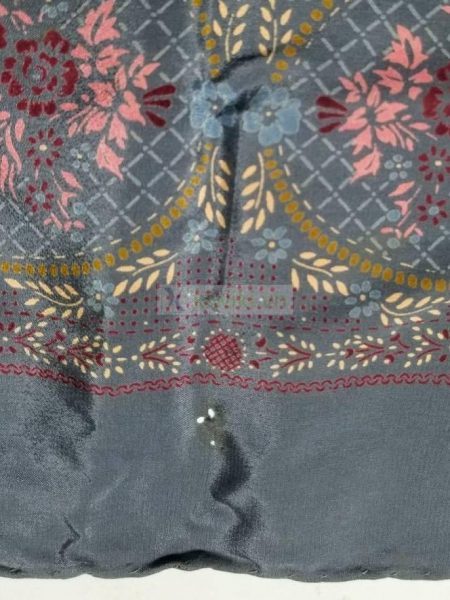 1030-Khăn-Lancetti Gray vintage square scarf (~85cm x 85cm)5