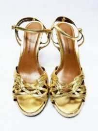 1238-Sandals size 38-GRACE CONTINENTAL gold metallic sandals