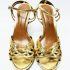 1238-Sandals size 38-GRACE CONTINENTAL gold metallic sandals0