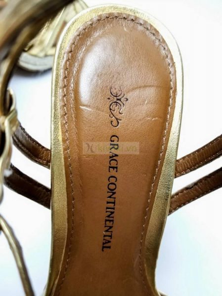 1238-Sandals size 38-GRACE CONTINENTAL gold metallic sandals4