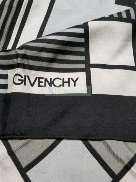 1032-Khăn-Givenchy black edging vintage scarf (~78cm x 78cm)2