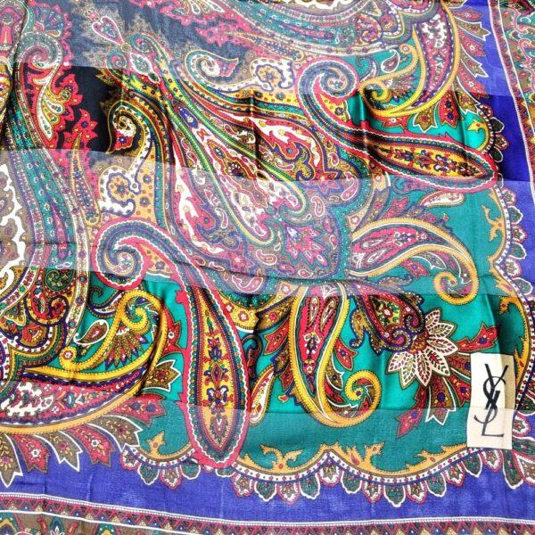 1033-Khăn lụa vuông-Yves Saint Laurent foulards vintage scarf (~100cm x 102cm)2