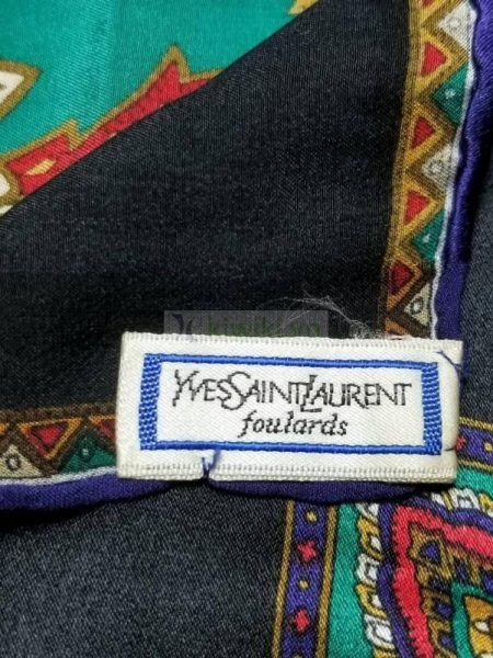 1033-Khăn-Yves Saint Laurent foulards vintage scarf (~98cm x 98cm)4