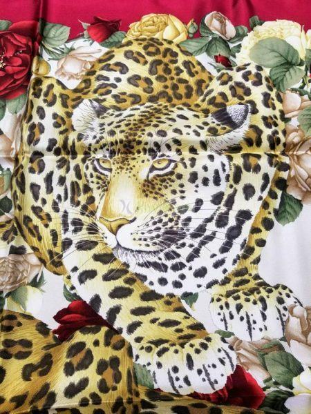 1035-Khăn lụa-SALVATORE FERRAGAMO Leopard and Roses scarf4