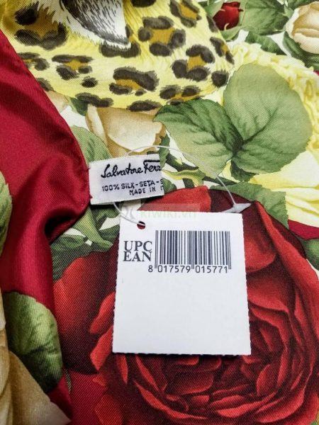 1035-Khăn lụa-SALVATORE FERRAGAMO Leopard and Roses scarf7