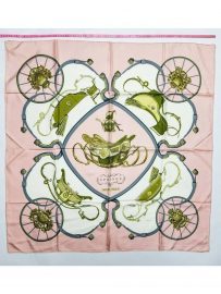 1037-Khăn lụa-HERMES Springs Ledoux pink scarf