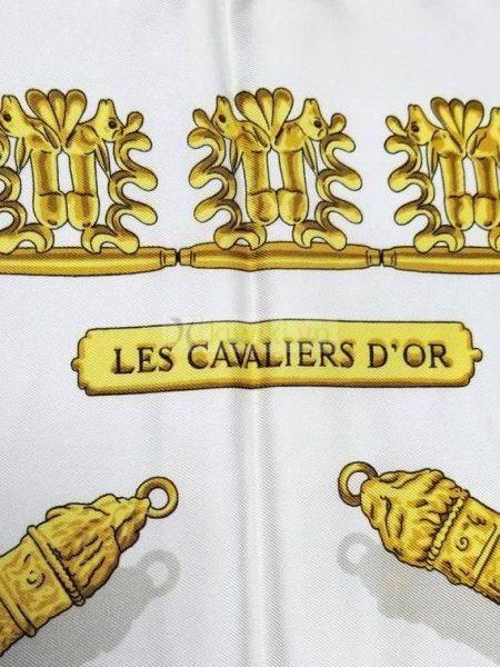 1040-Khăn lụa-HERMES Les Cavaliers D’or Rybal scarf8