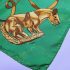 1041-Khăn lụa-HERMES Les Cavaliers D’or Rybal green scarf2