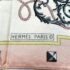 1043-Khăn lụa-HERMES Les Cles key pattern pink edging scarf-Gần như mới7