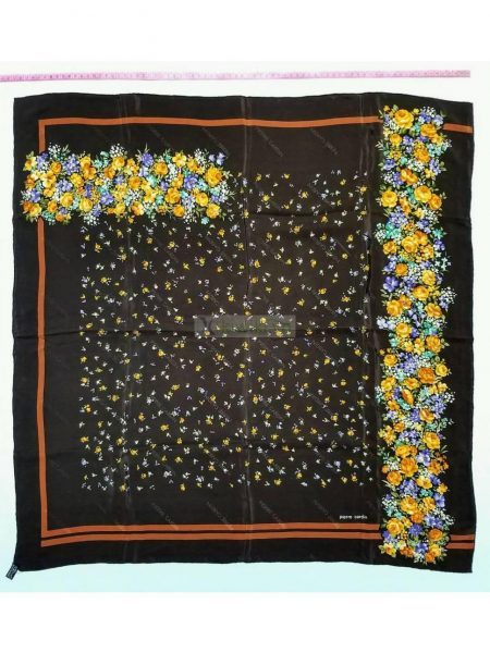 1052-Khăn-Pierre Cardin floral scarf (~75cm x 75cm)0