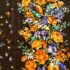 1052-Khăn lụa vuông-Pierre Cardin floral brown scarf (~76cm x 76cm)-Khá mới2