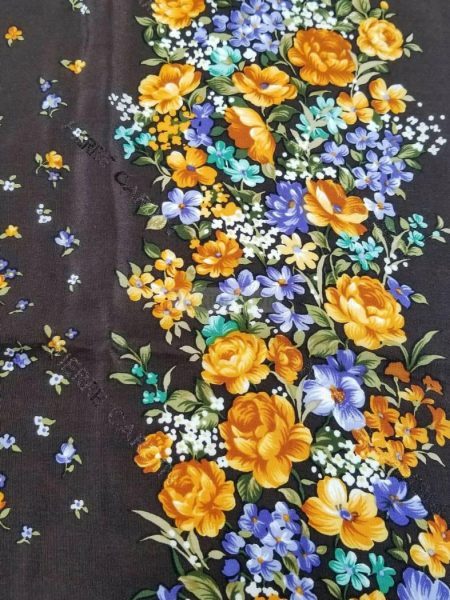 1052-Khăn-Pierre Cardin floral scarf (~75cm x 75cm)1
