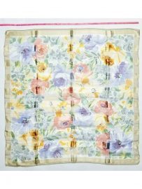 1054-Khăn-Pierre Cardin floral scarf (~88cm x 88cm)