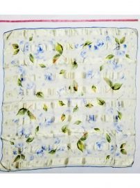 1055-Khăn-Pierre Cardin floral scarf (~85cm x 85cm)