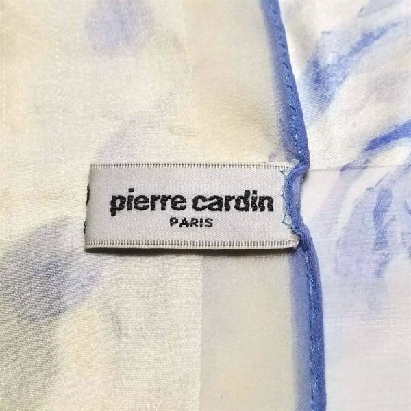 1055-Khăn lụa vuông-Pierre Cardin floral scarf (~86cm x 86cm)-Gần như mới4