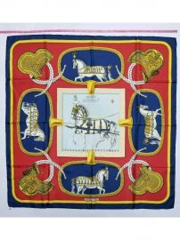 1045-Khăn lụa-HERMES Grand Apparat scarf