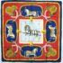 1045-Khăn lụa-HERMES Grand Apparat scarf-Khá mới0