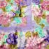1062-Khăn lụa vuông-Bill Blass silk floral scarf (~87cm x 87cm)-Khá mới2
