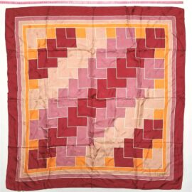 1064-Khăn lụa vuông-ELLE Lumiere silk scarf (~85cm x 85cm)-Khá mới