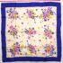 1067-Khăn lụa vuông-Floral theme silk carf (~86cm x 86cm)-Khá mới0