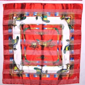 1071-Khăn vuông-Ambassador Roberta polyester scarf (~84cm x 84cm)-Như mới