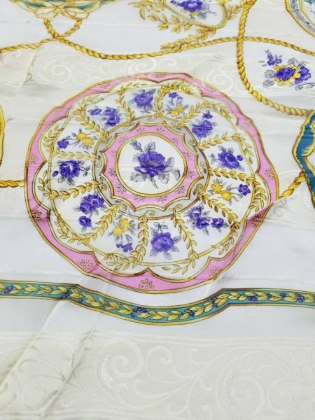 1073-Khăn-Lasserre Paris floral scarf (~85cm x 85cm)3