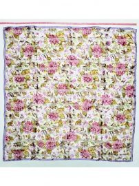 1075-Khăn-Christian Bernard Paris floral scarf (~88cm x 88cm)
