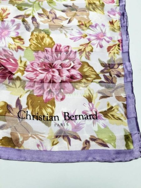 1075-Khăn-Christian Bernard Paris floral scarf (~88cm x 88cm)2
