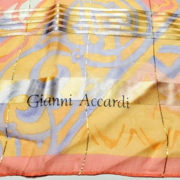 1079-Khăn lụa vuông-Gianni Accardi silk scarf (~86cm x 86cm)-Gần như mới3