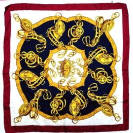 1087-Khăn lụa vuông-Kawabe Tokyo silk scarf (~78cm x 78cm)-Khá mới