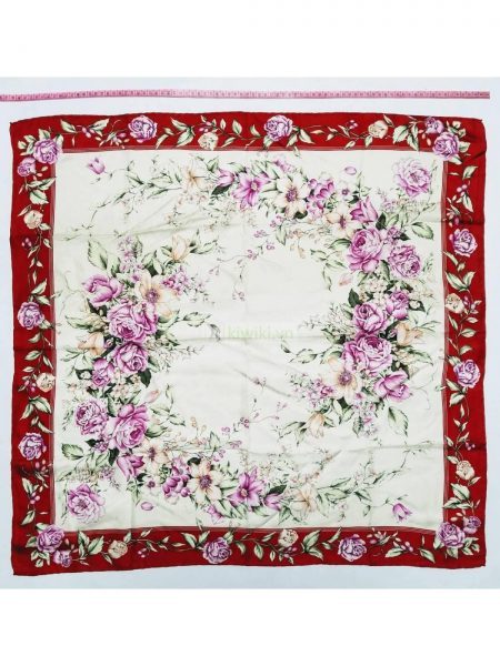 1088-Khăn-Japan silk floral scarf (~80cm x 80cm)0