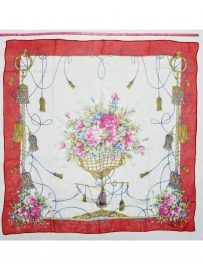 1095-Khăn-Belle Rose floral scarf (~87cm x 87cm)