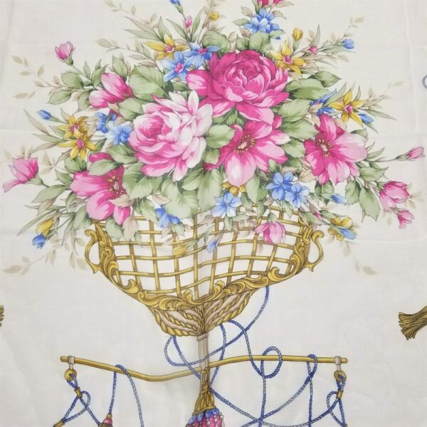 1095-Khăn lụa vuông-Belle Rose floral scarf (~87cm x 87cm)-Khá mới2