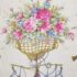 1095-Khăn lụa vuông-Belle Rose floral scarf (~87cm x 87cm)-Khá mới2