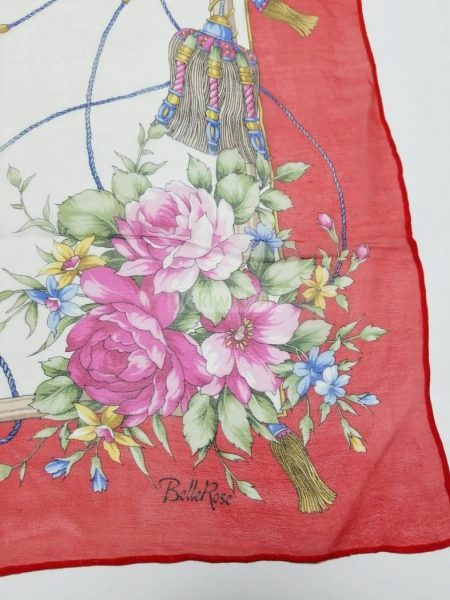 1095-Khăn-Belle Rose floral scarf (~87cm x 87cm)2