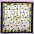 1097-Khăn vuông-Floral polyester scarf (~100cm x 100cm)-Như mới0